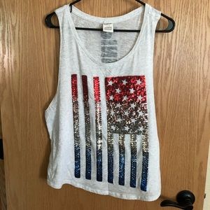 American Flag PINK tank top